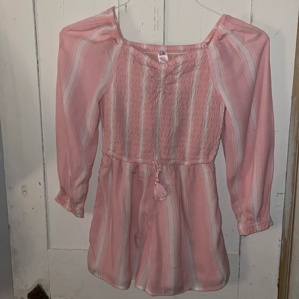 Cute, pink and white justice jumper